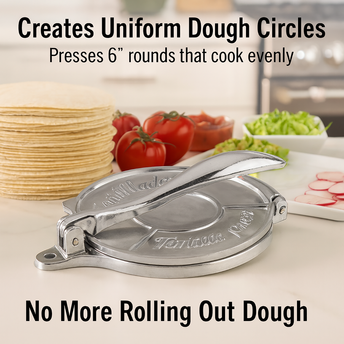 Aluminum Tortilla Press