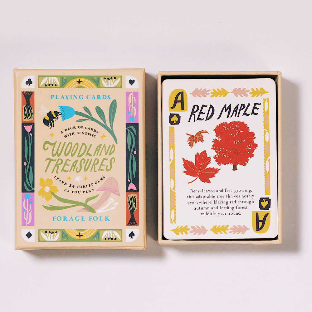 Woodland Treasures Forest Plant Playing Cards by Forage Folk