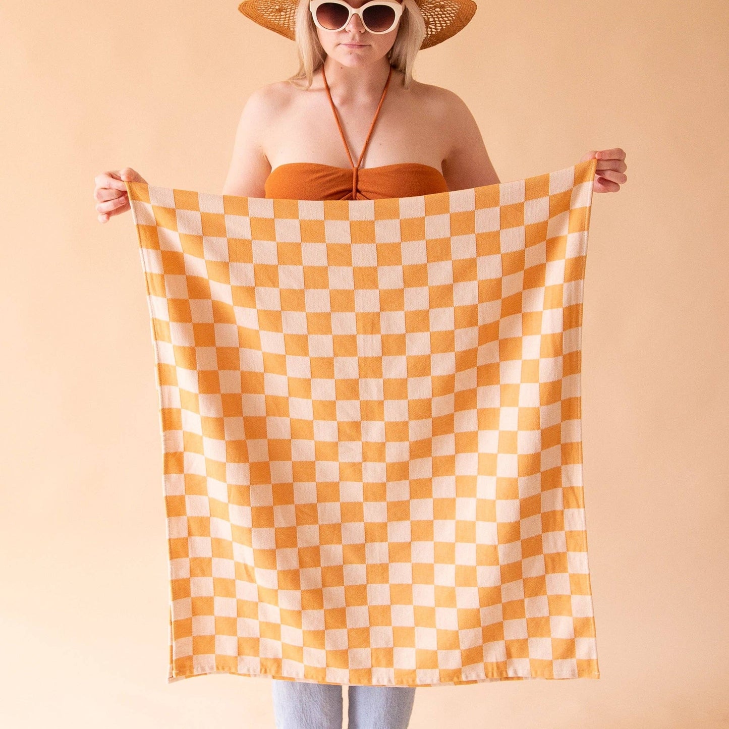 Sand Resistant Beach Towel | Checker
