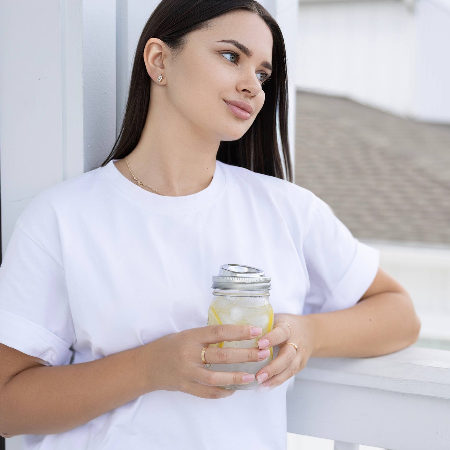 Jarware Stainless Steel Drink Lids Set of 2 | Regular Mouth