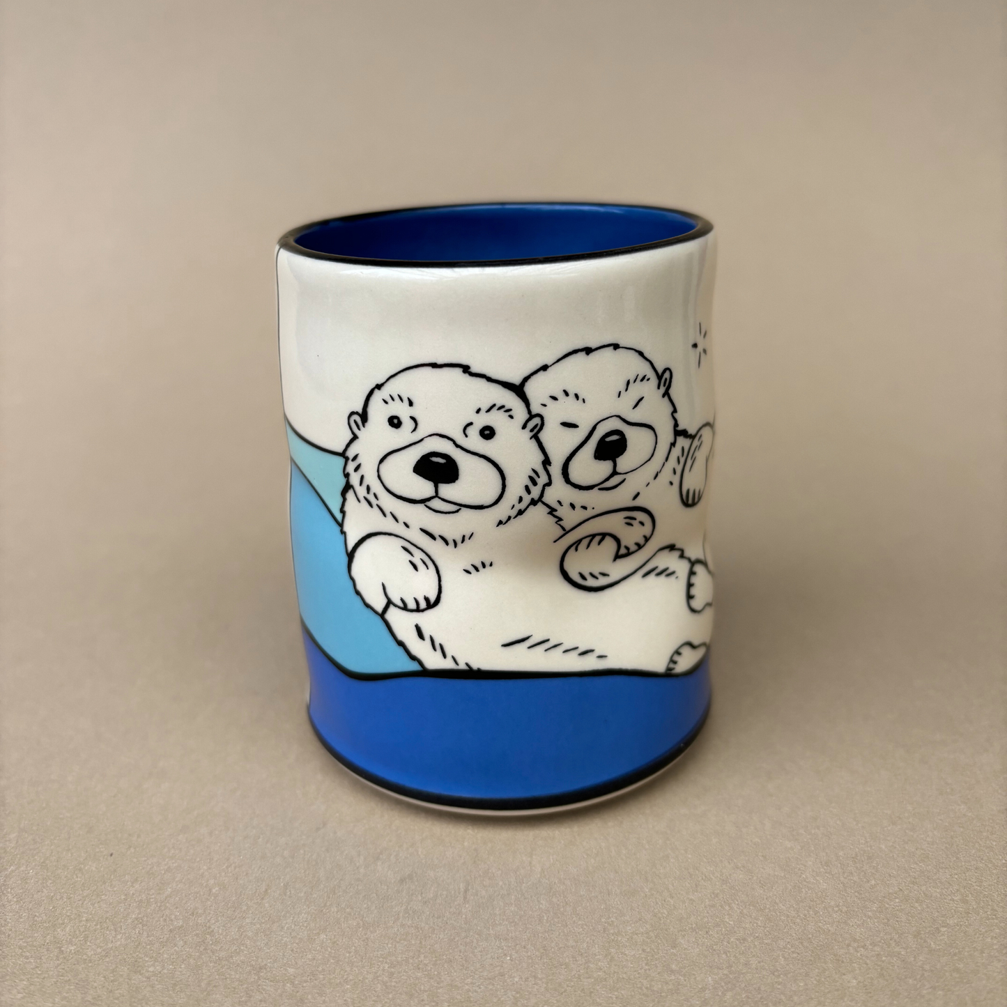 Otter Ceramic Mug/Cup Large by The Bowl Maker