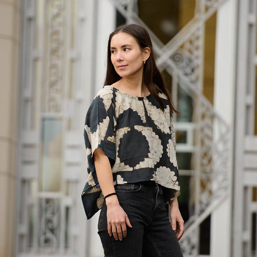 Block Print Crop Top | Sunset