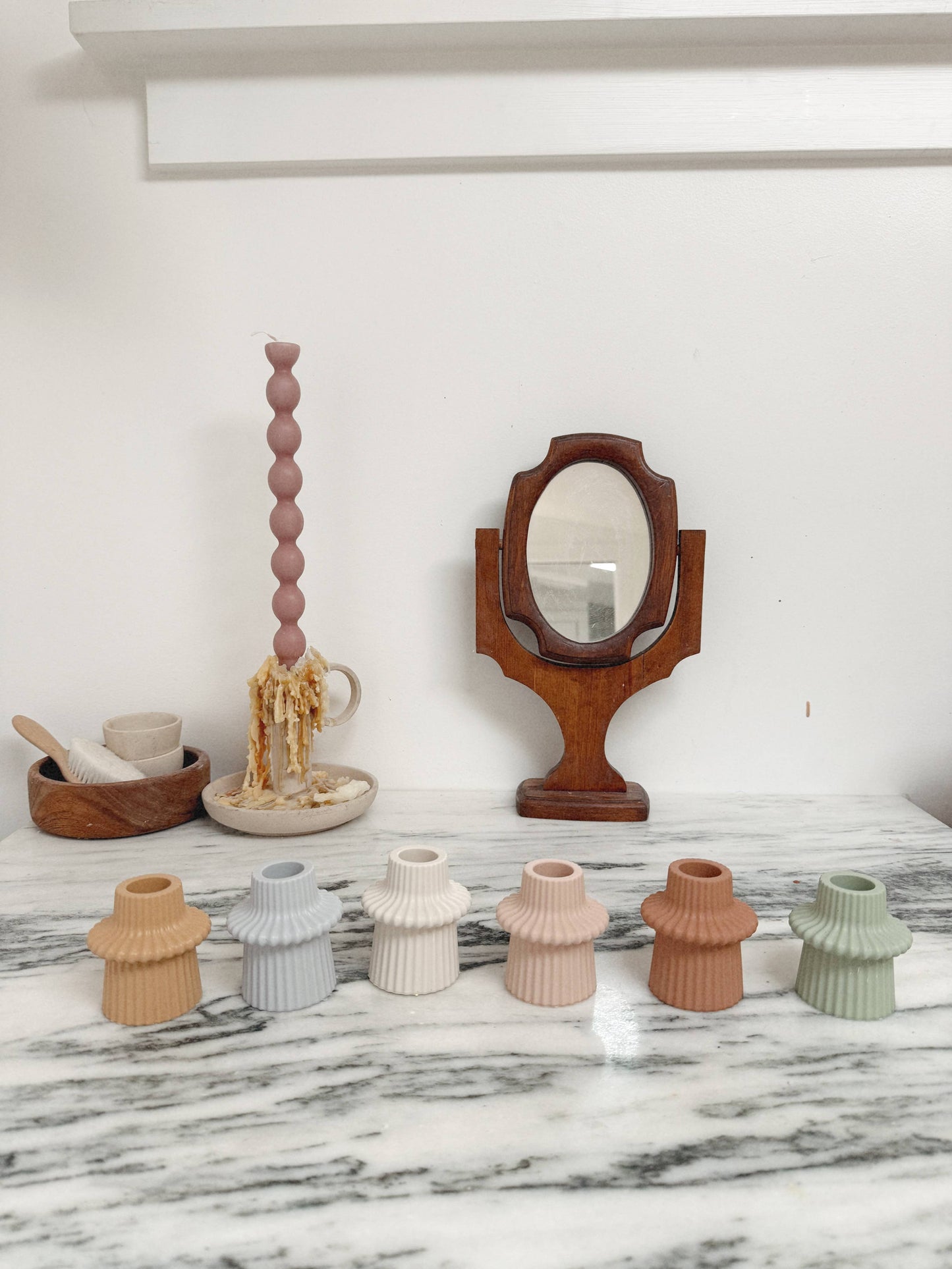 Fluted Taper Candle Holders