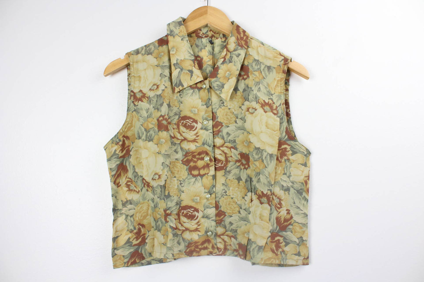 Reworked Vintage Sleeveless Button Up