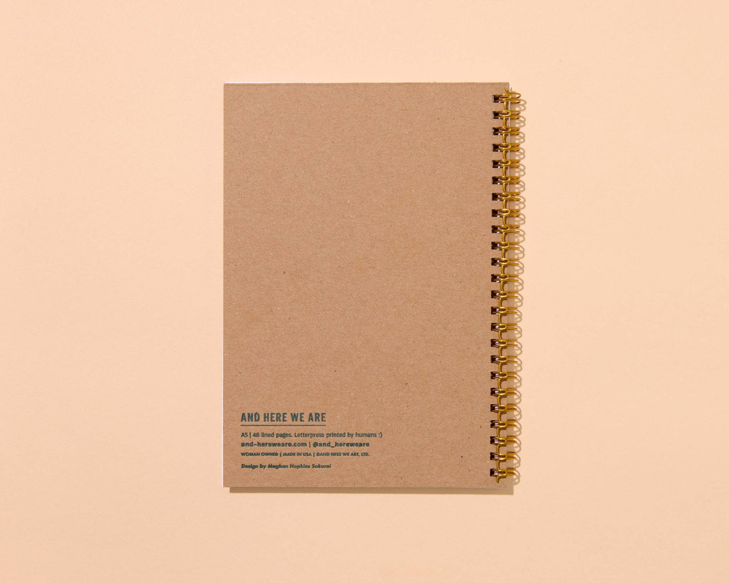 Letterpress A5 Spiral Notebook