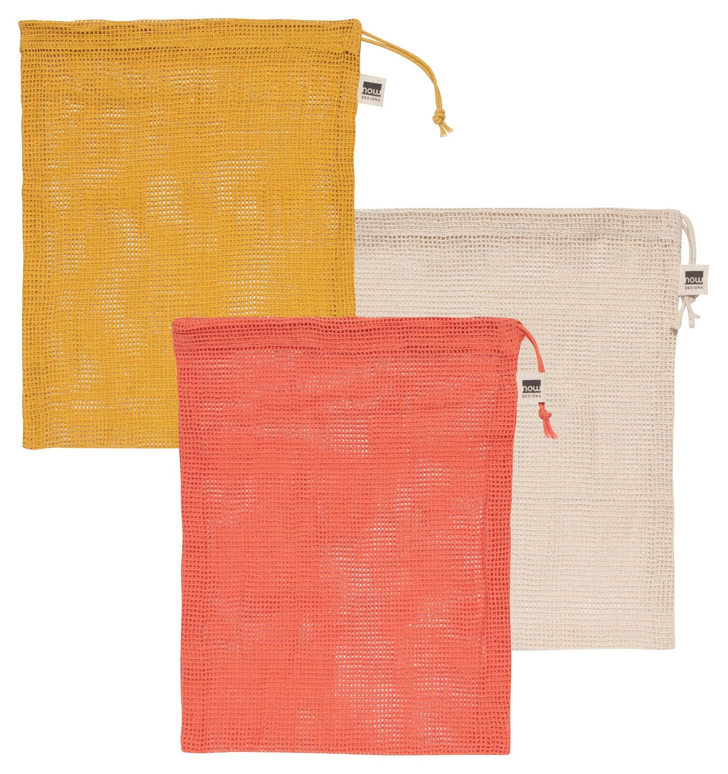 Mesh Produce Bags Set of 3: Coral