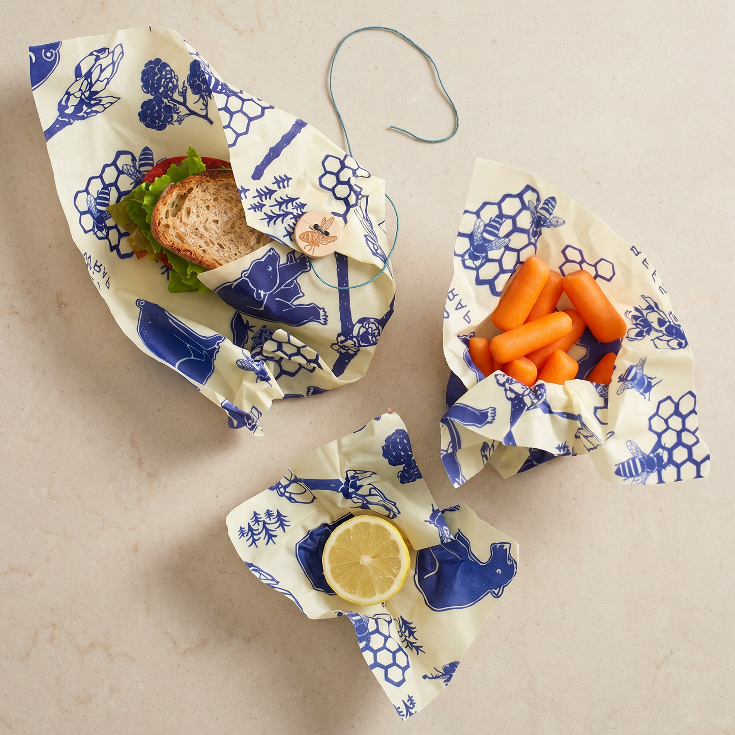 Bees Wrap Reusable Wraps Lunch 3 Pack
