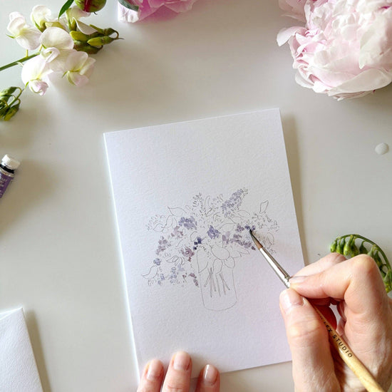Bouquets Paintable Stationary