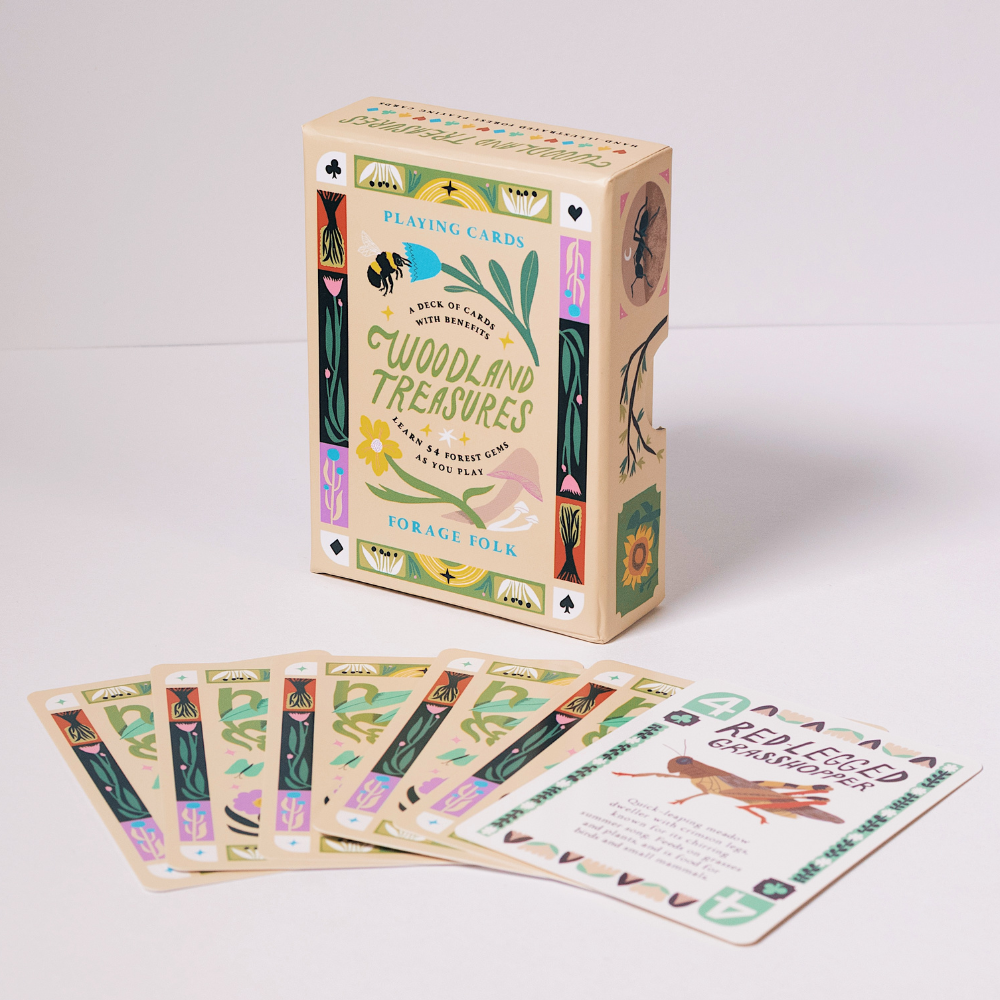 Woodland Treasures Forest Plant Playing Cards by Forage Folk