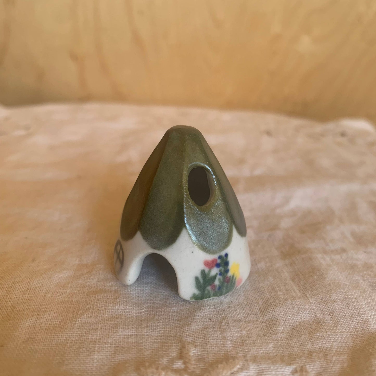 Ceramic Mouse House Cone Incense Burner