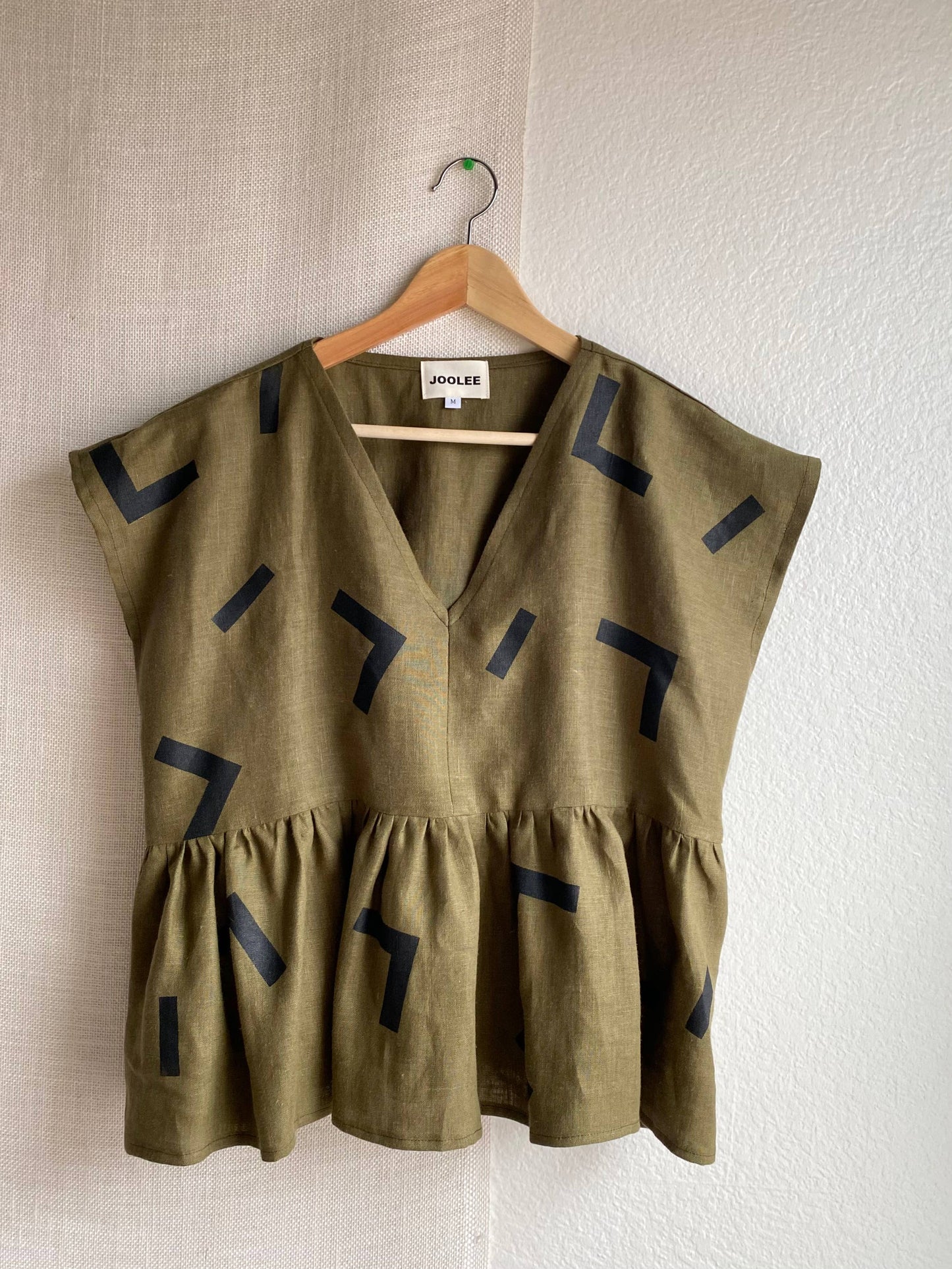 Olive Linen Top