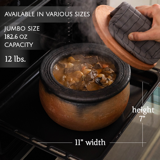 Jumbo Lidded Clay Cooking Pot