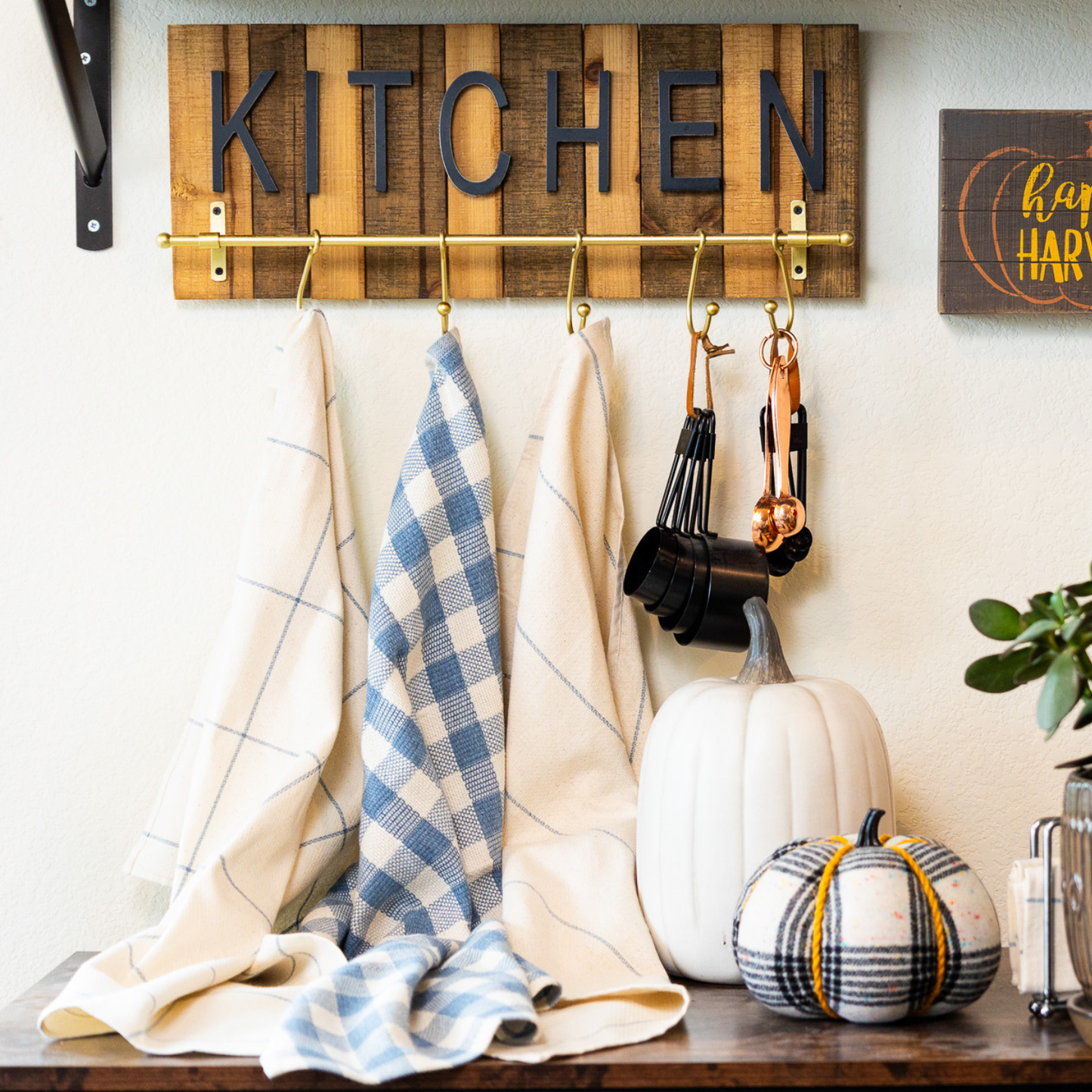 Upcycled Denim Stripe Kitchen Towels | Set of 3