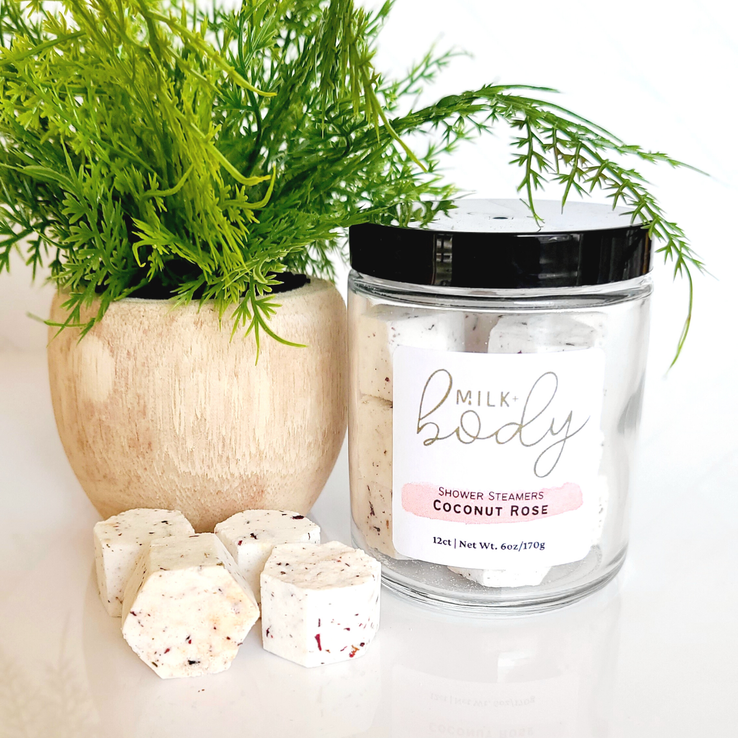 Mini Shower Steamers 12ct: Milk + Honey