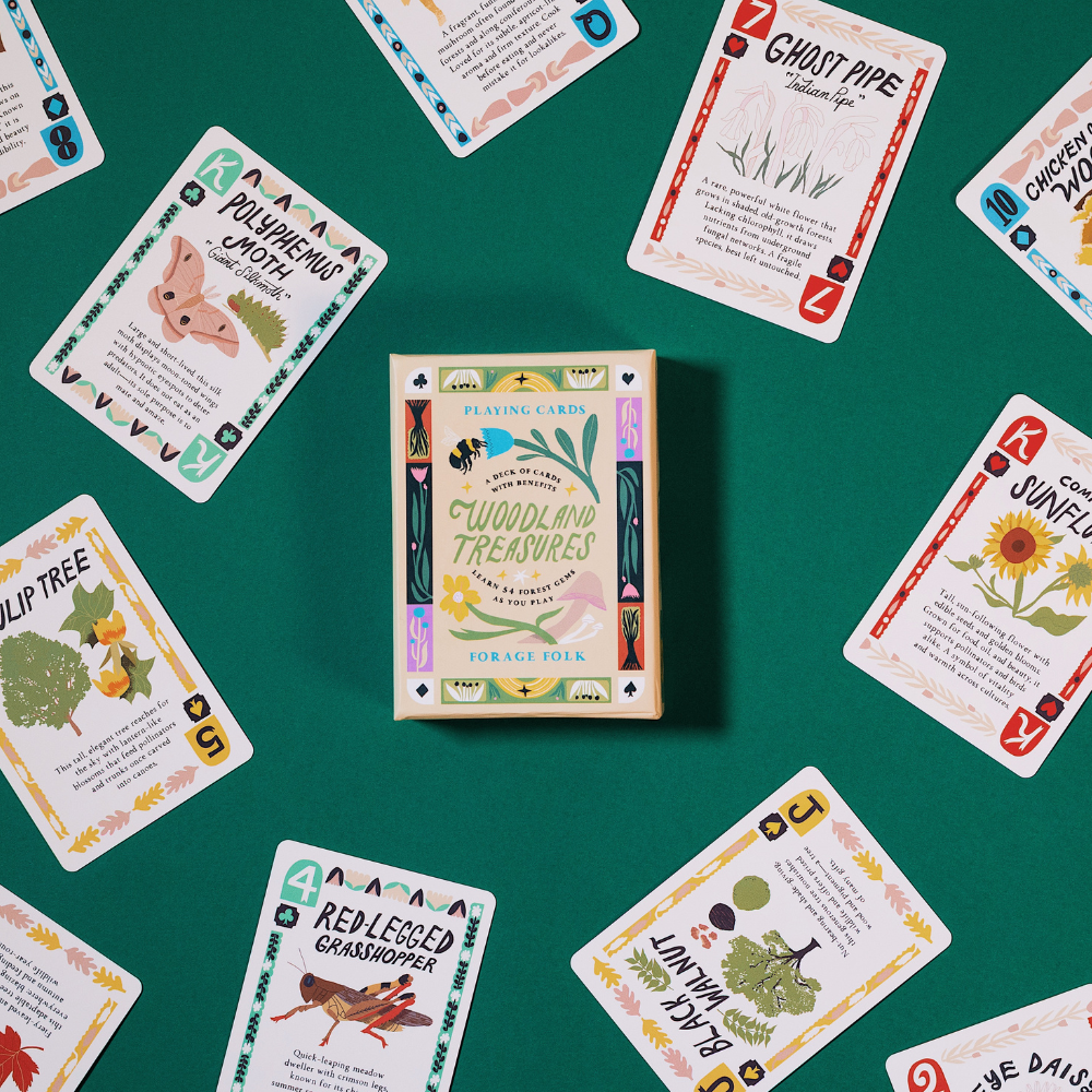 Woodland Treasures Forest Plant Playing Cards by Forage Folk