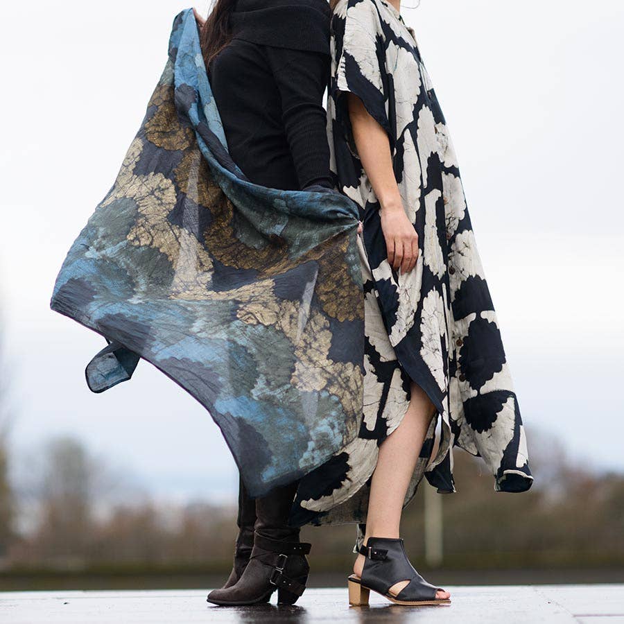 Block Print Kaftan Dress | Sunset