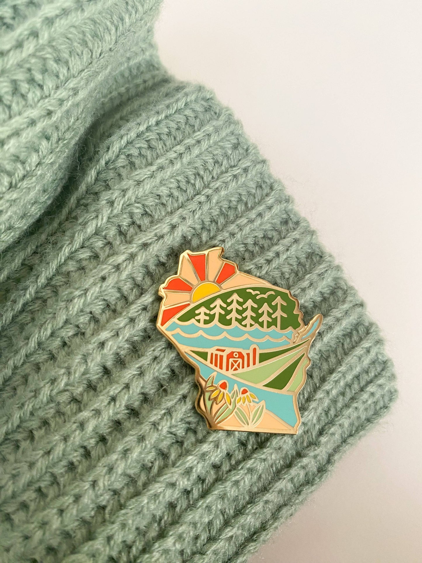 Wisconsin Local Love Enamel Pin