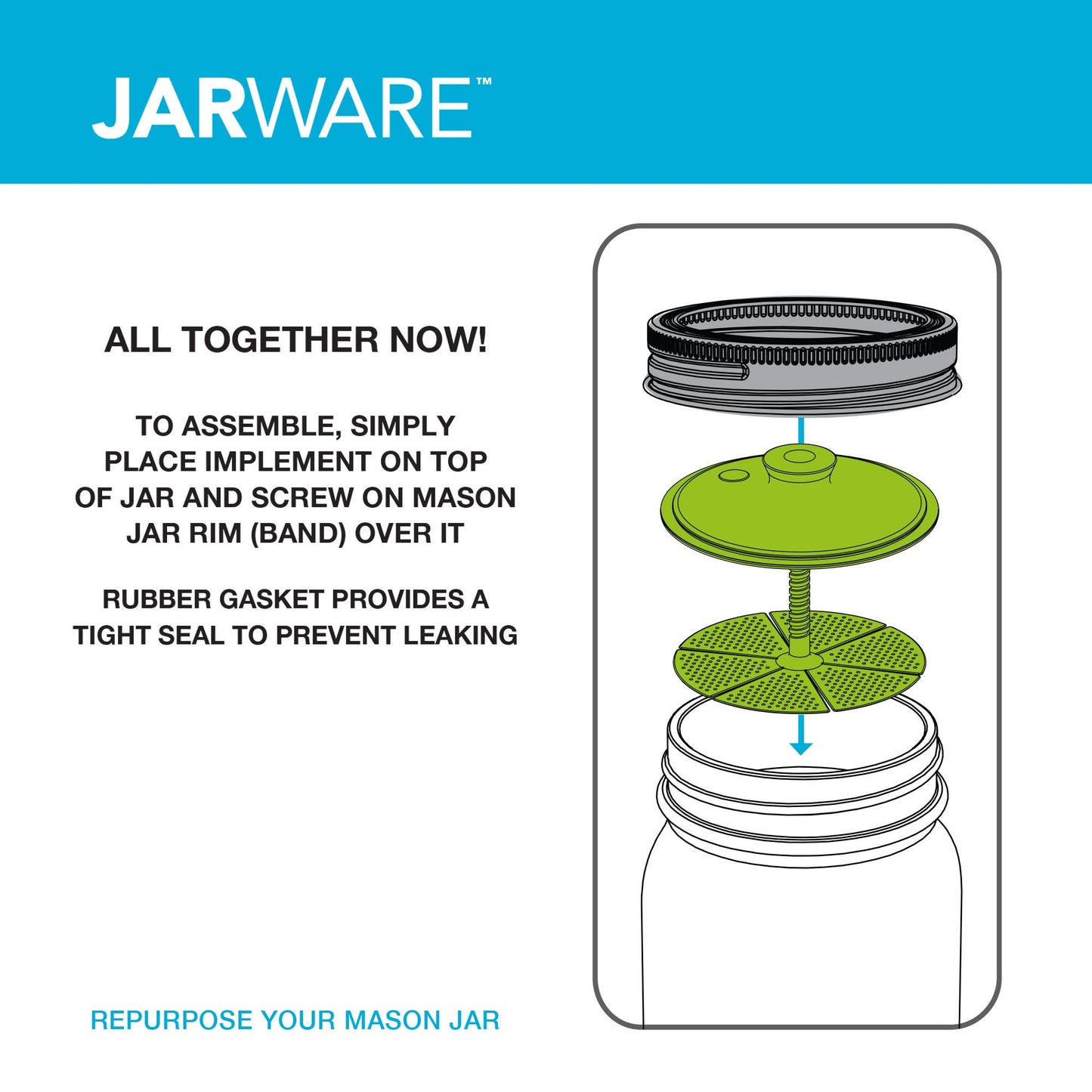 Jarware Nylon Fermentation Lid | Wide Mouth