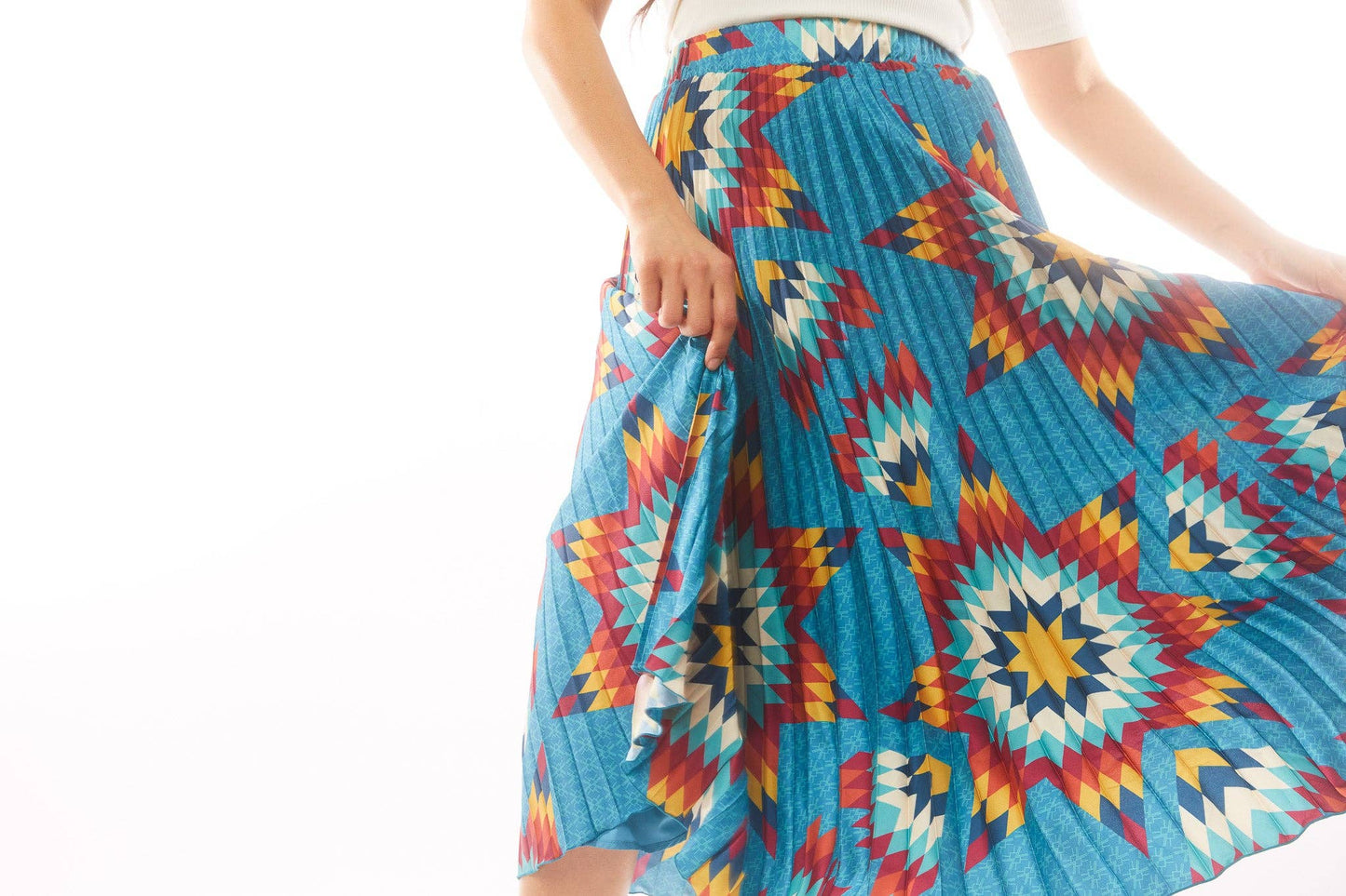 Pleated Midi Skirt XL