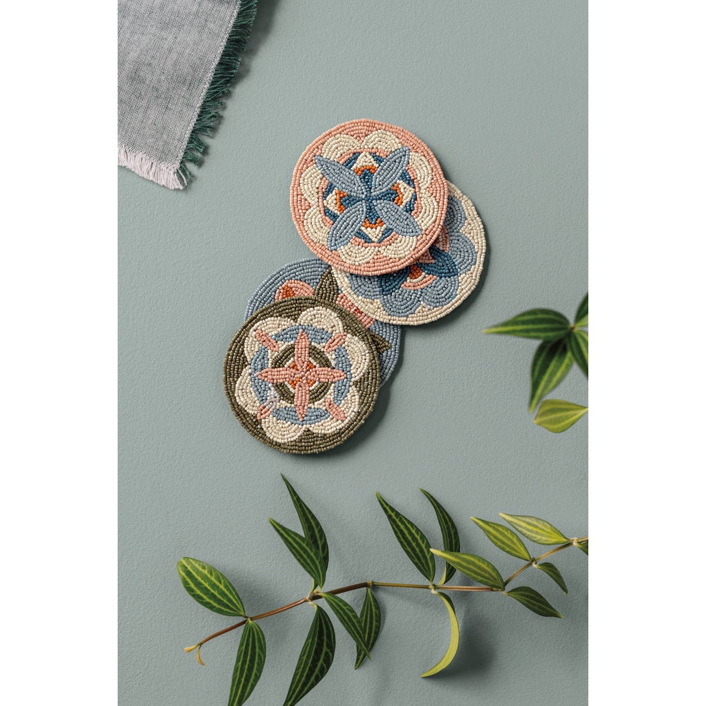 Beaded Coasters Set