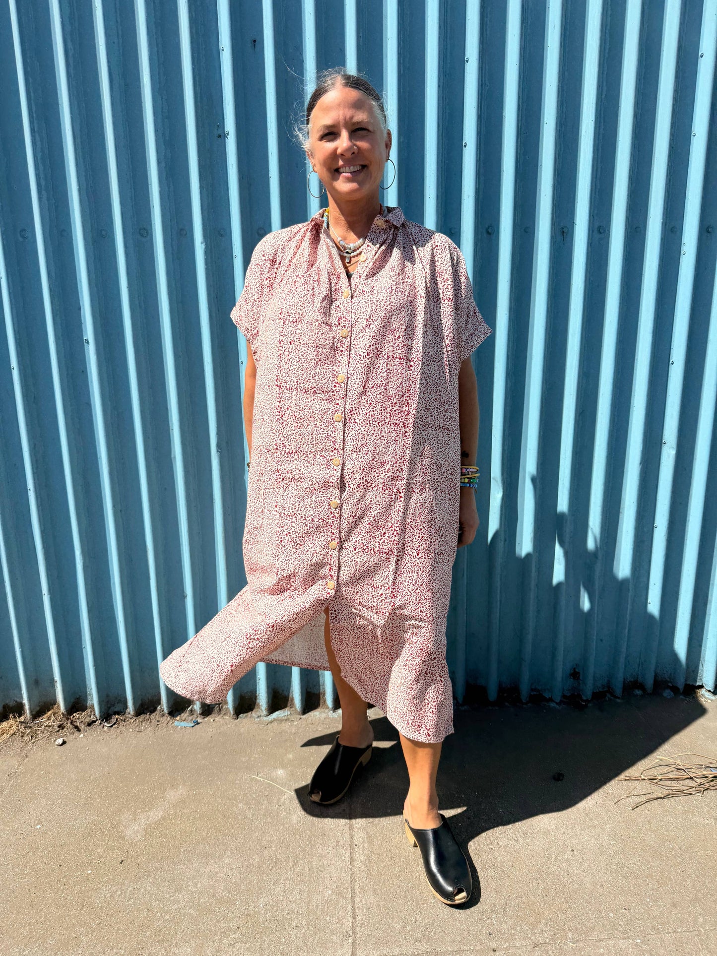 Block Printed Dress | Elise Madder Vibe
