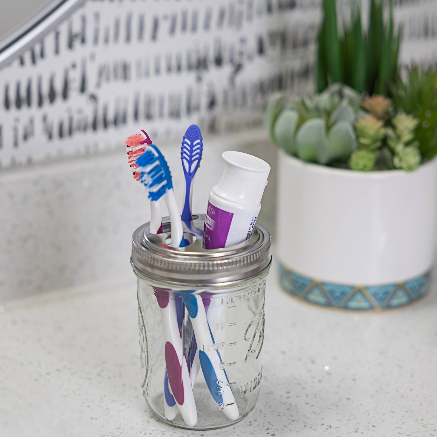 Widemouth Toothbrush/Toothpaste Holder Lid
