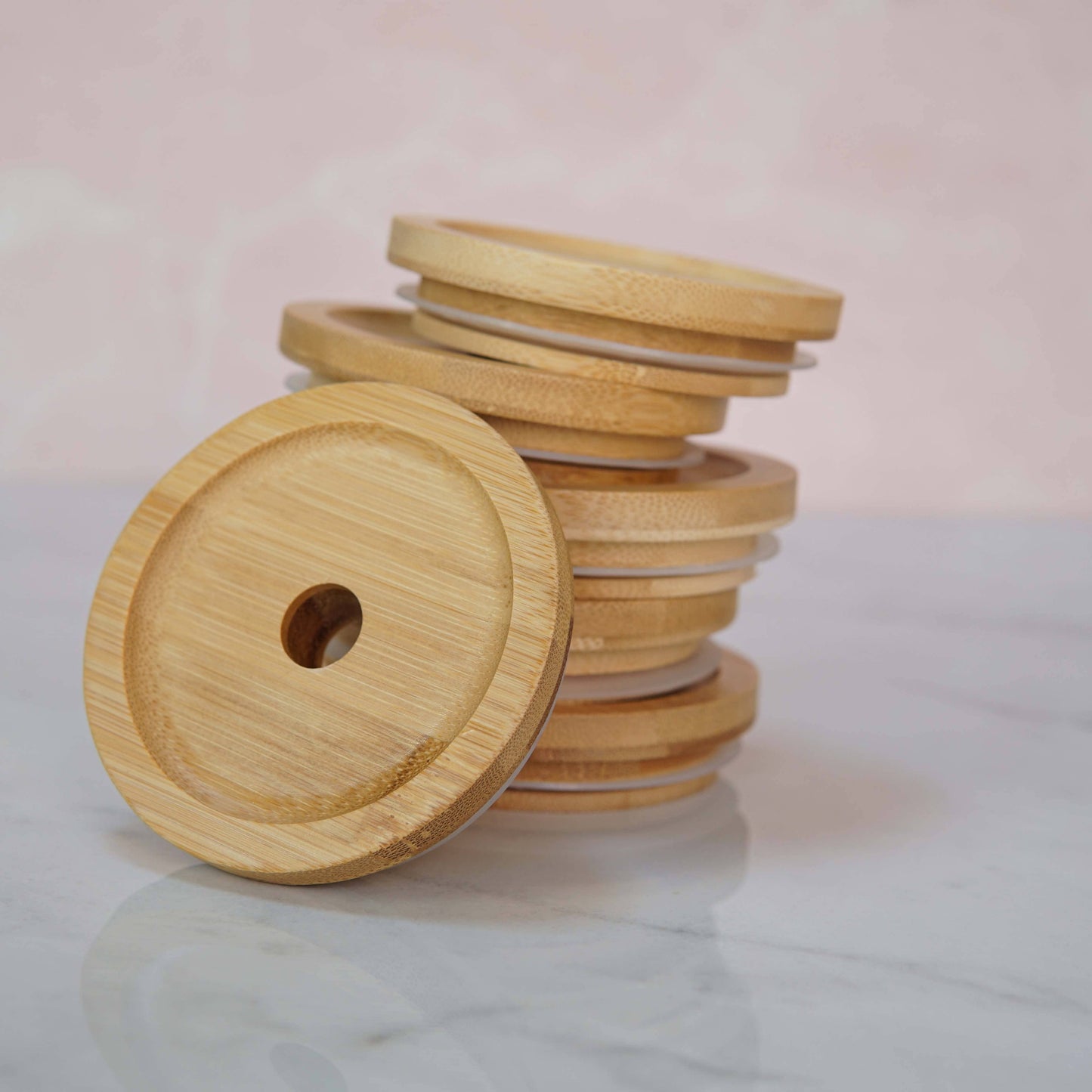 Forest Cove Home - Wide Mouth Bamboo Lid w/ hole