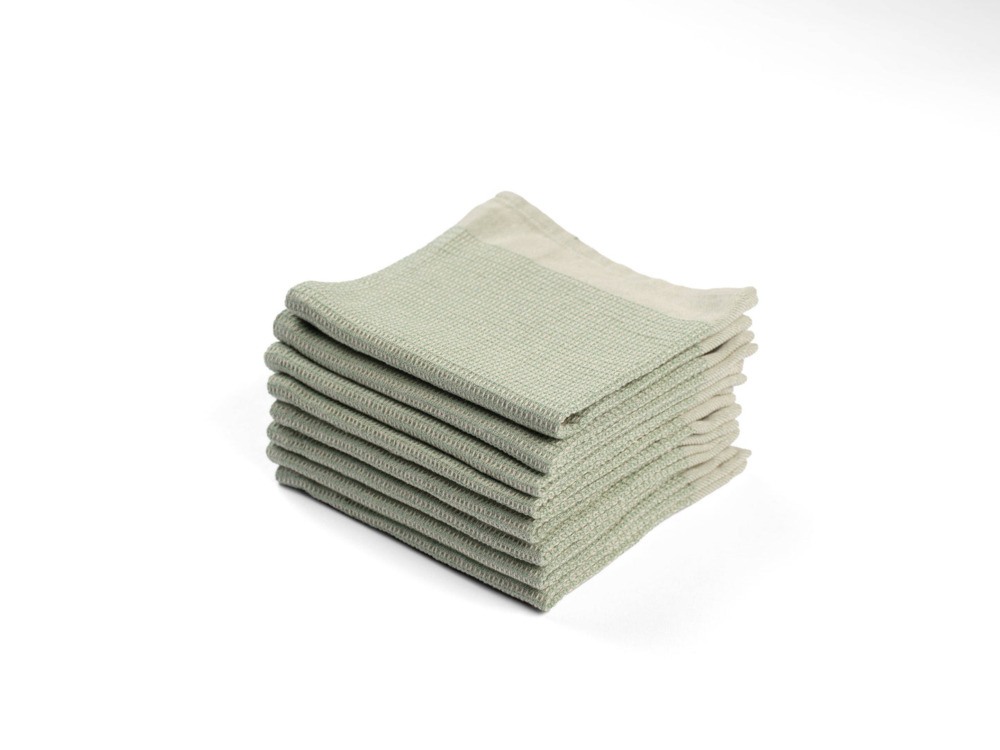 Sage Green Wash Cloths - Set of 8