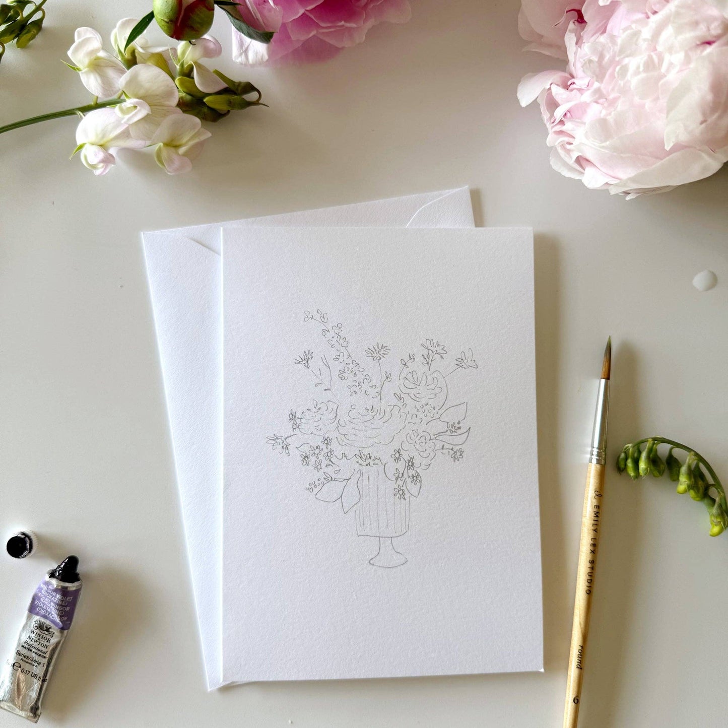 Bouquets Paintable Stationary