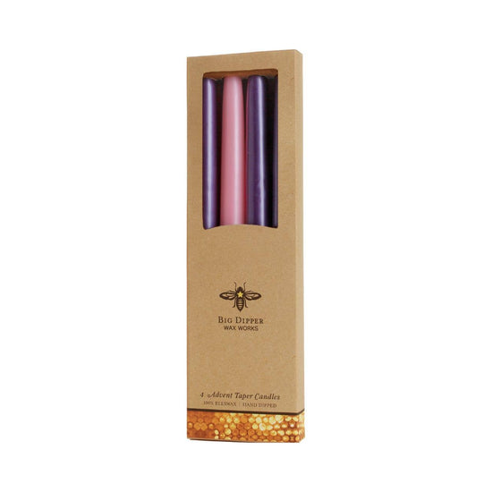 Beeswax Advent Taper Candles