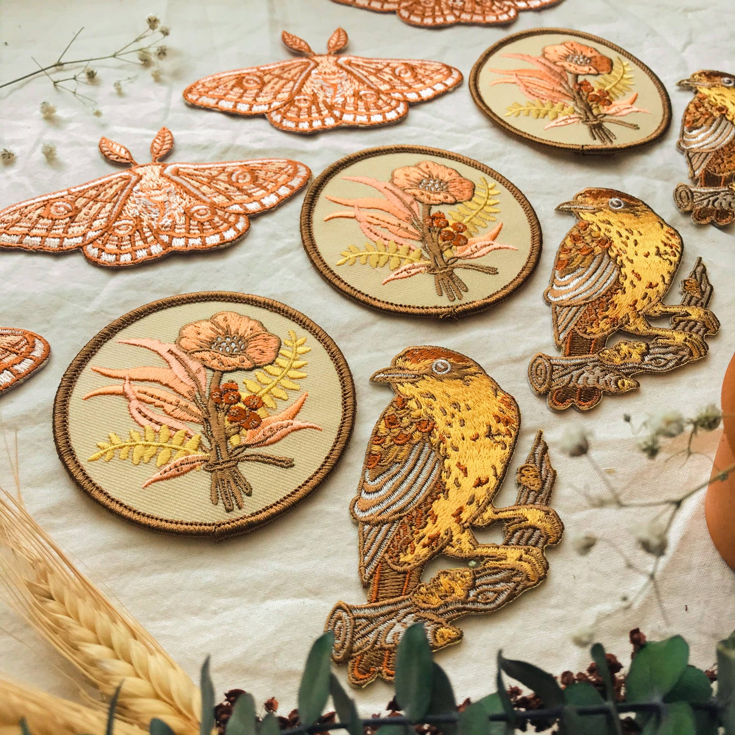 Iron-on Nature Patches by Mustard Beetle