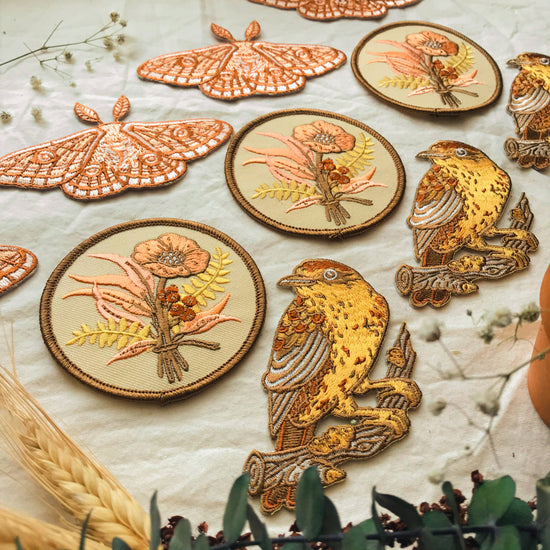 Iron-on Nature Patches by Mustard Beetle