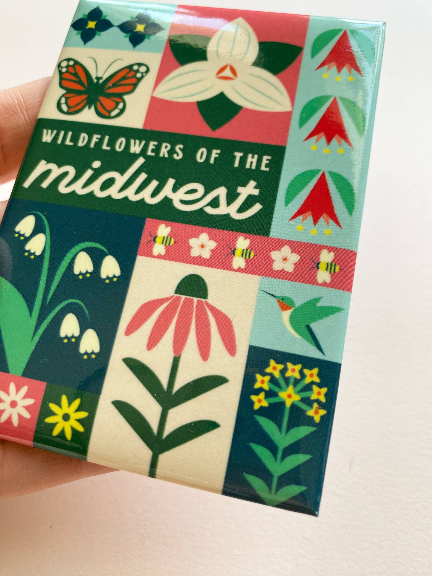 Midwest Wildflowers Hard Magnet