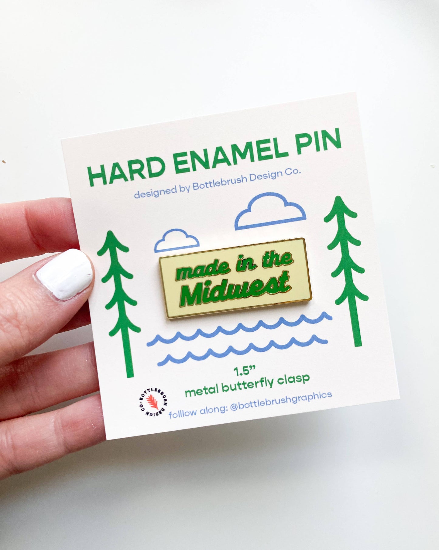 Made in the Midwest Local Love Enamel Pin
