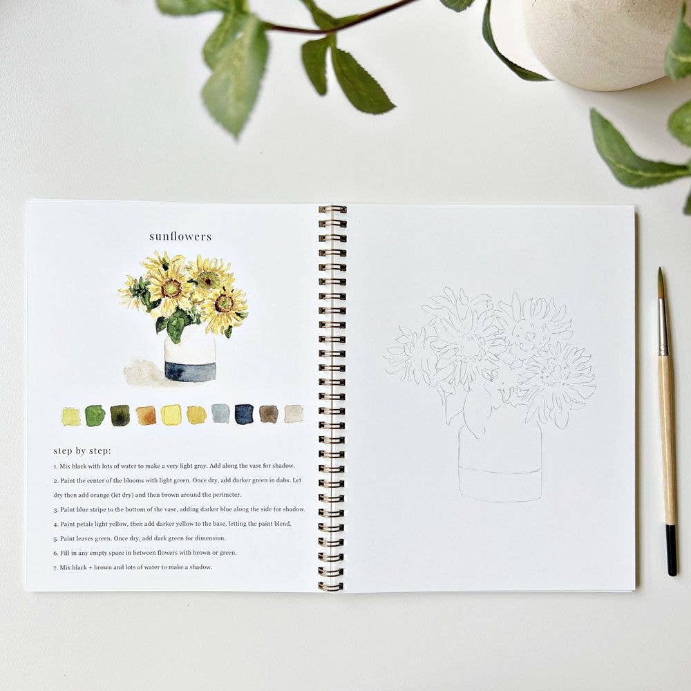 Watercolor Workbook: Bouquets