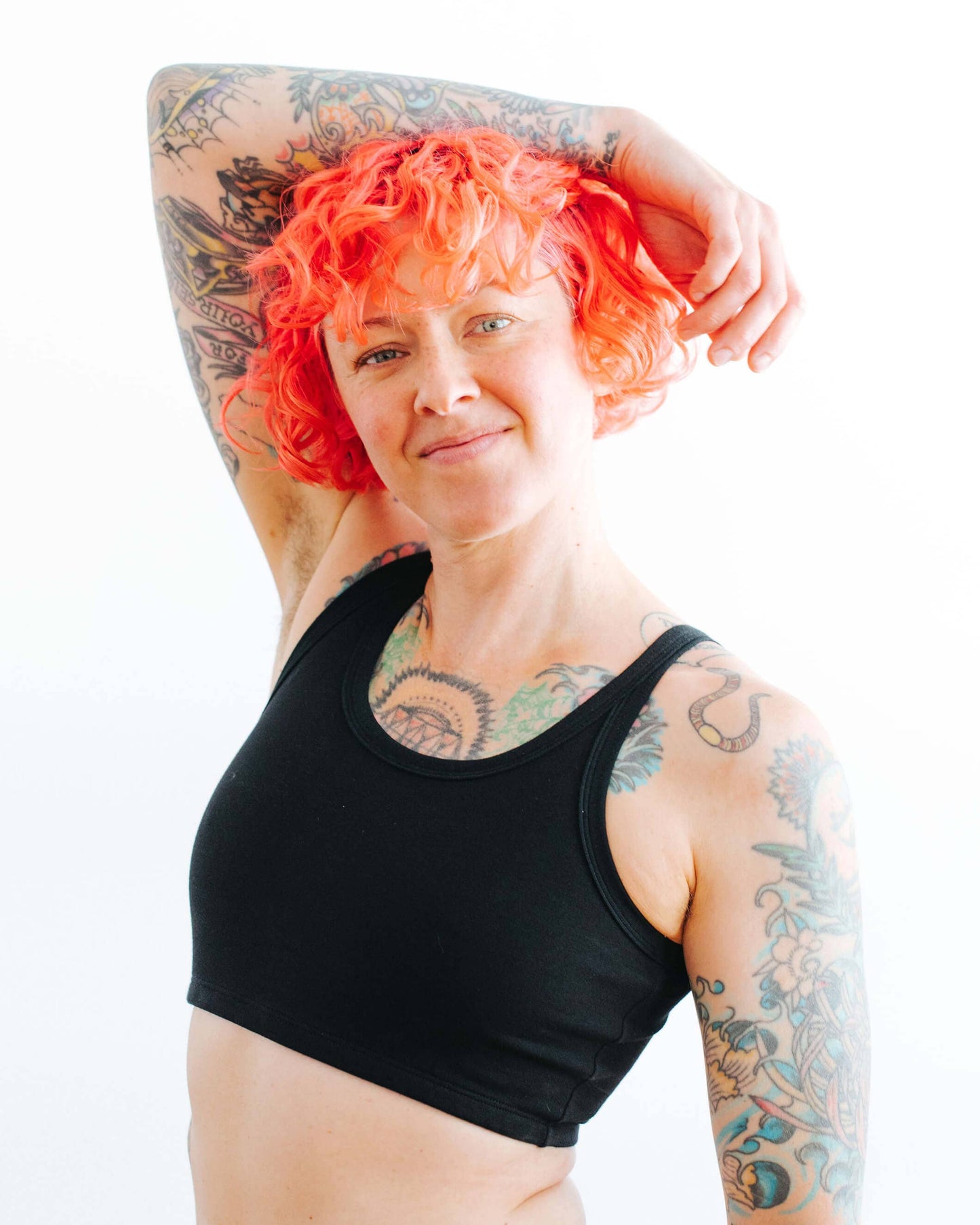 Organic Longline Bra | Black