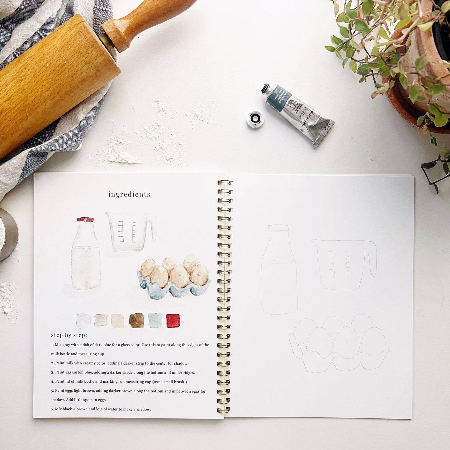 Emily Lex Studio - Watercolor Workbook: Baking