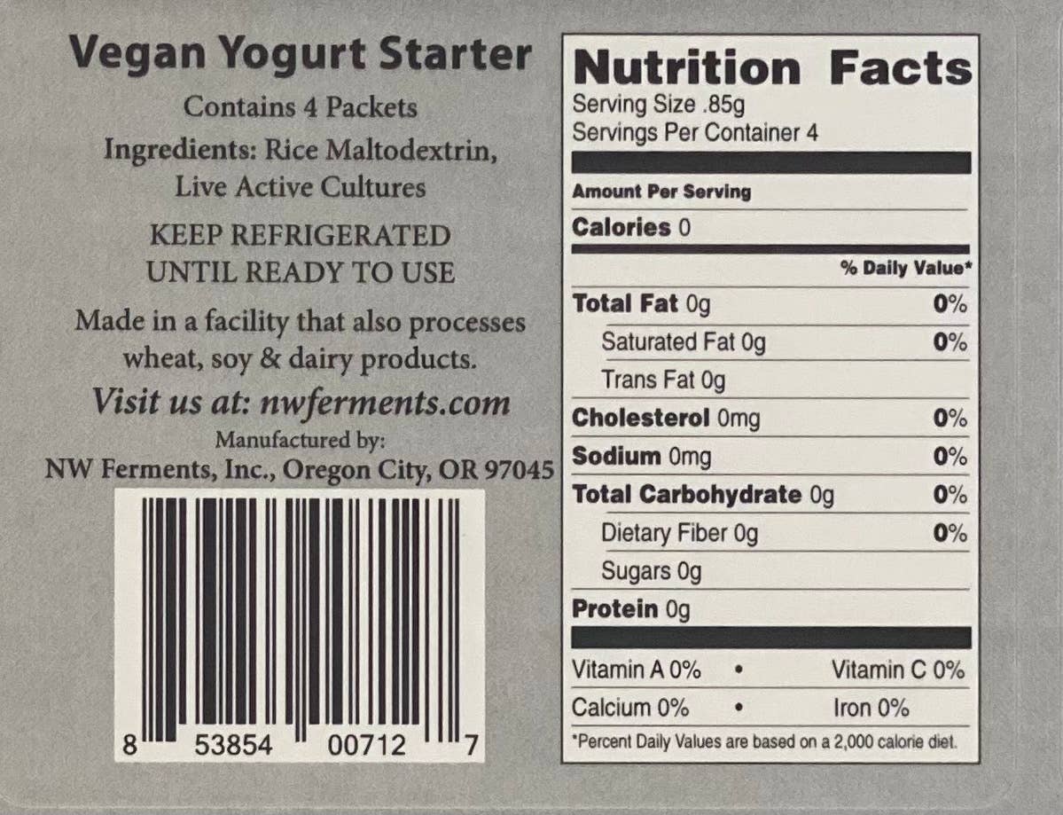 Vegan Yogurt Starter Culture