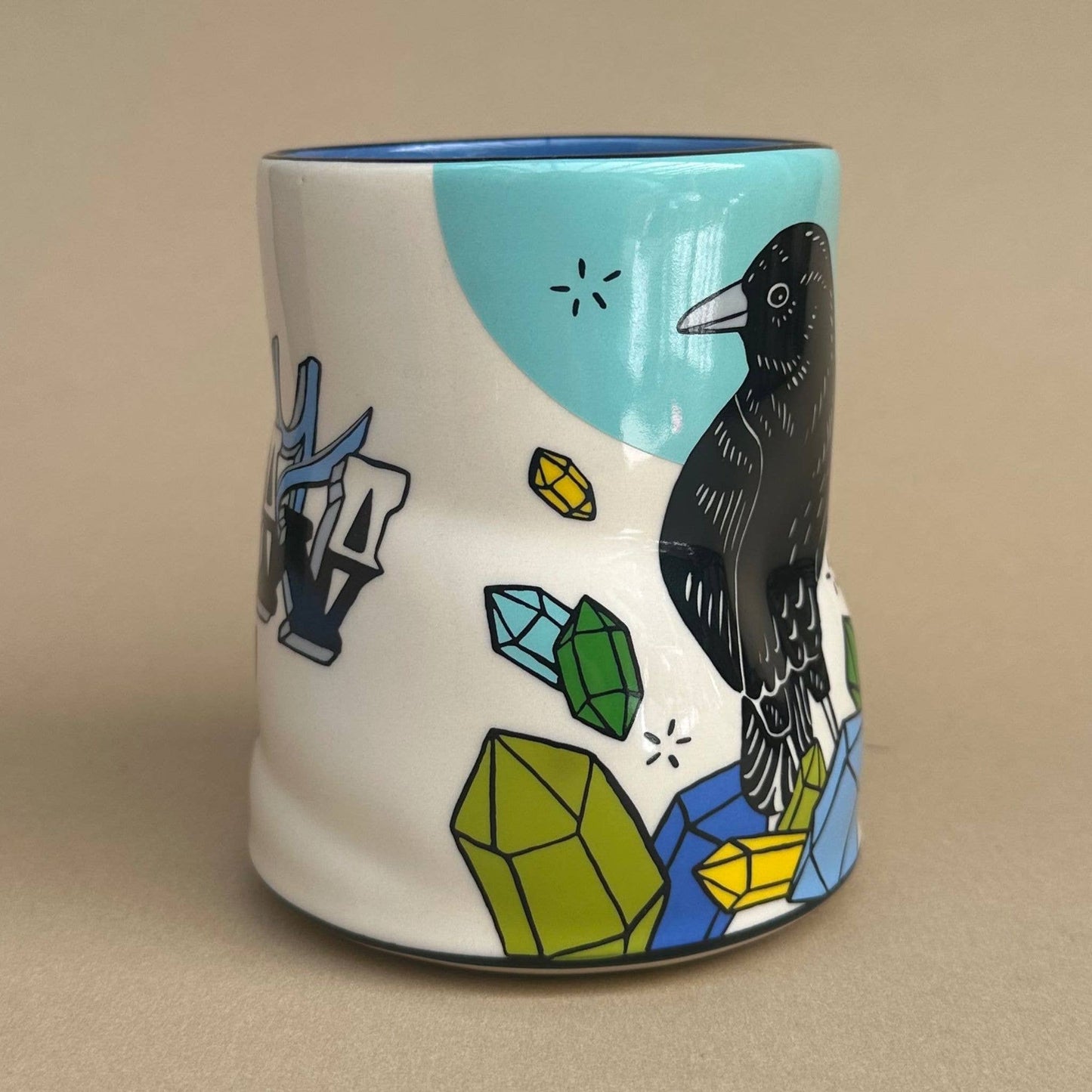 Crow Cup Ceramic Mug/Cup XLarge by The Bowl Maker