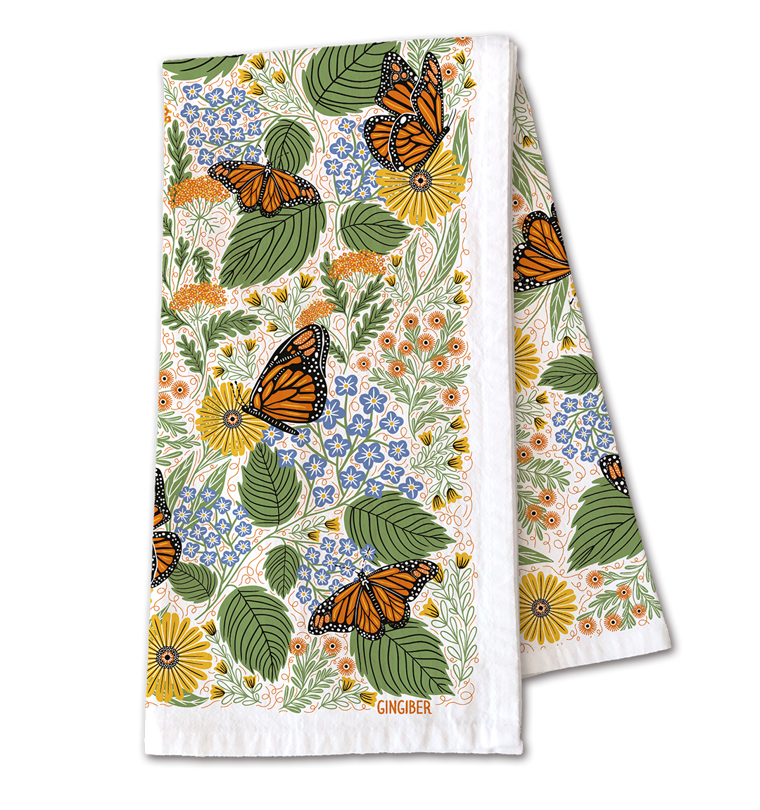 Monarch Garden Tea Towel