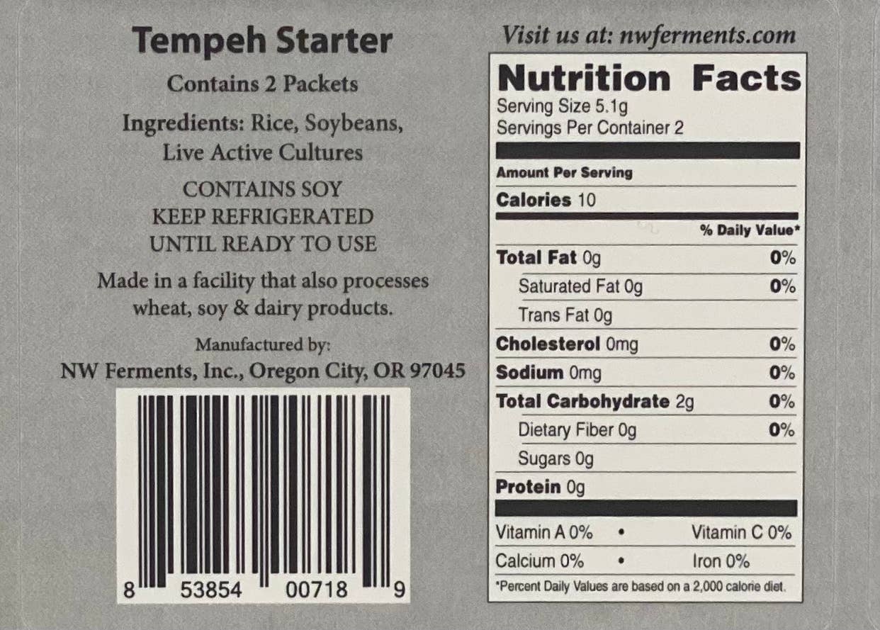 Tempeh Starter Culture