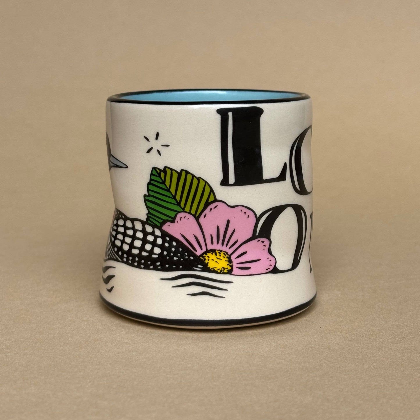 Lucky Loon Ceramic Mug/Cup Medium by The Bowl Maker