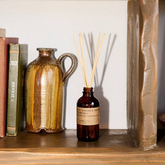 pf candle co teakwood and tobacco perfume & Air Freshener shape and signature kraft paper look P.F. Candle Co. Teakwood &