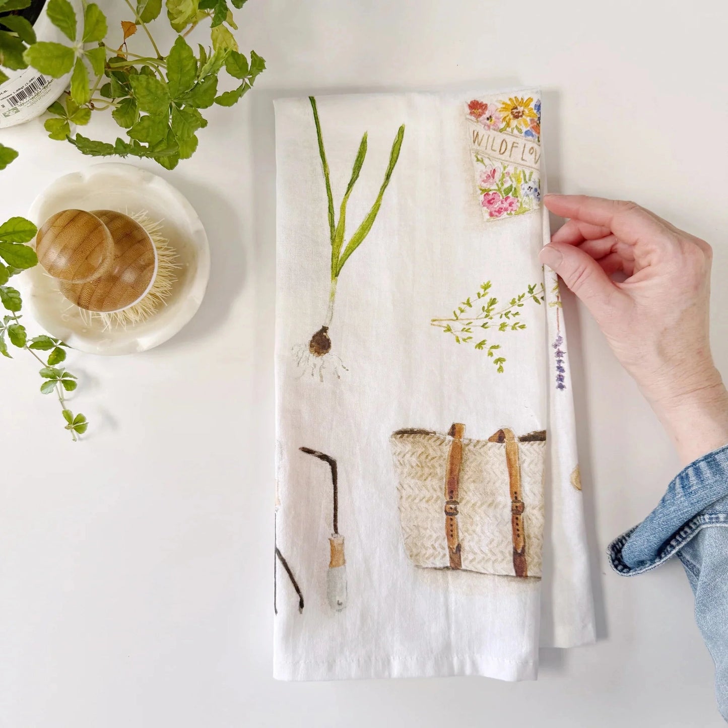 Gardening Cotton Tea Towel