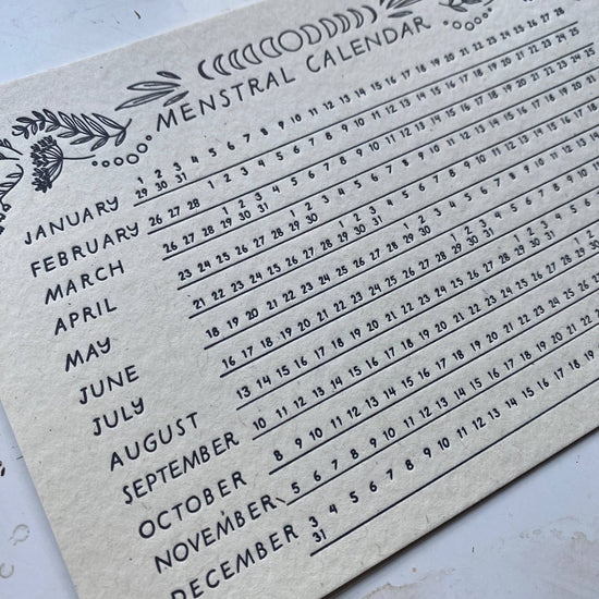 Menstrual Moon Calendar
