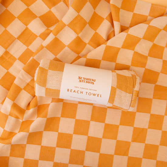 Sand Resistant Beach Towel | Checker
