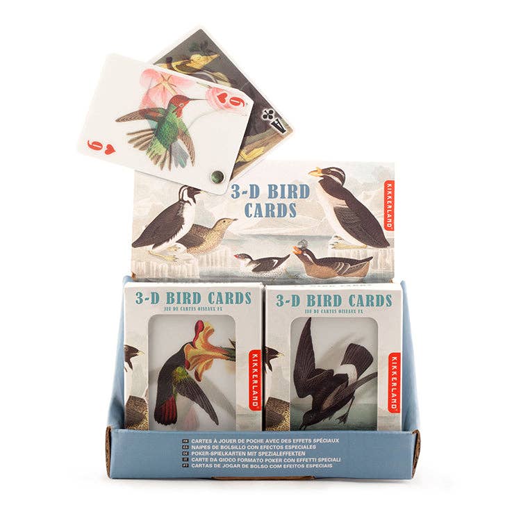 3D Bird Playing Cards