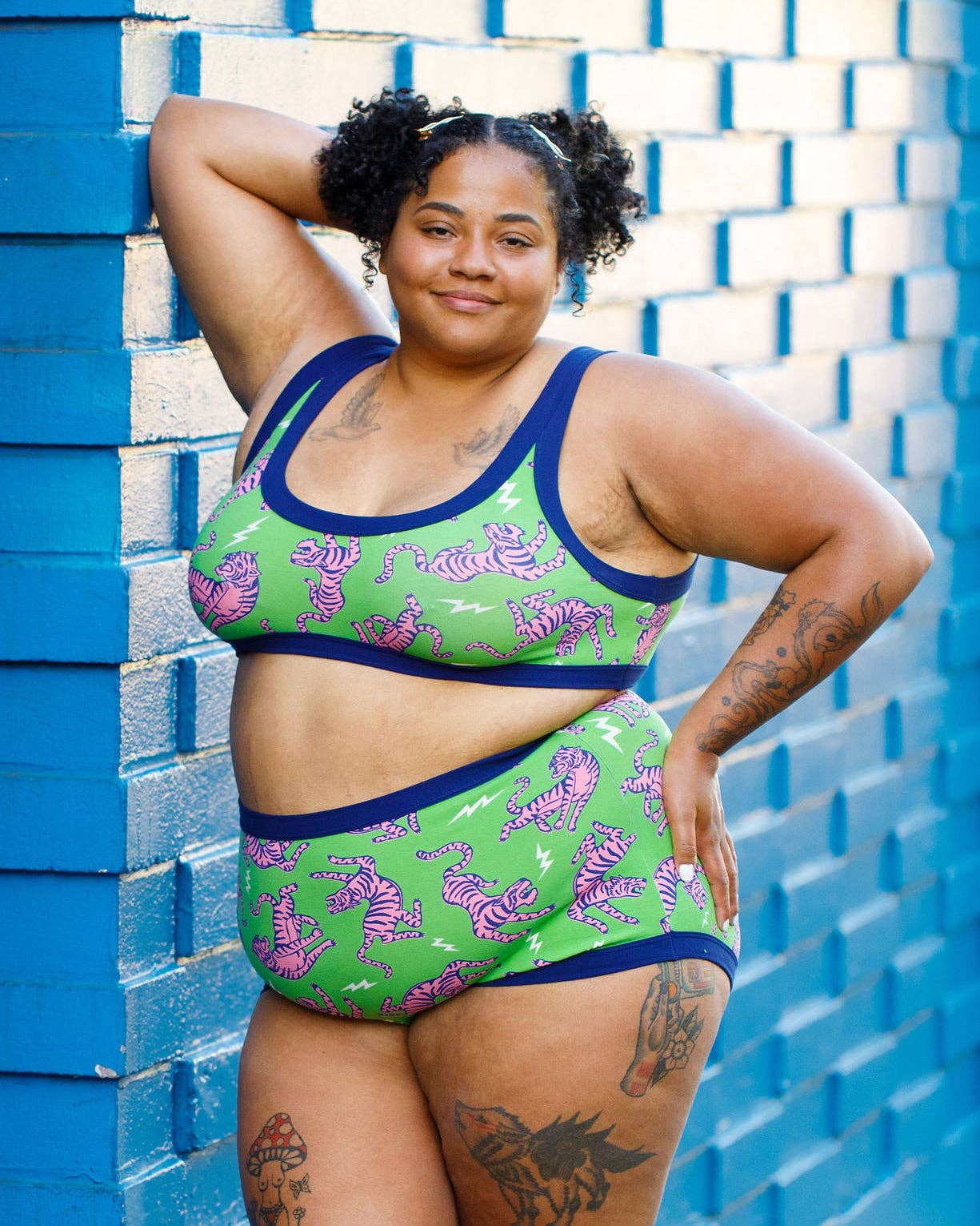 Organic Bralette | Electric Tiger