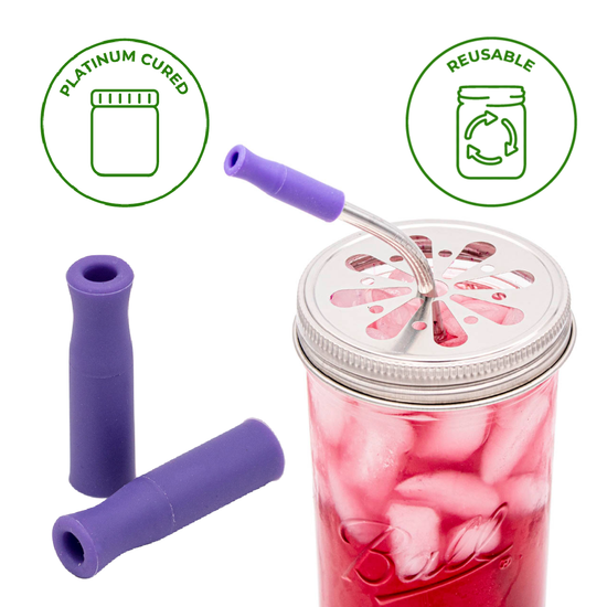 Silicone Straw Tips | 12 Pack