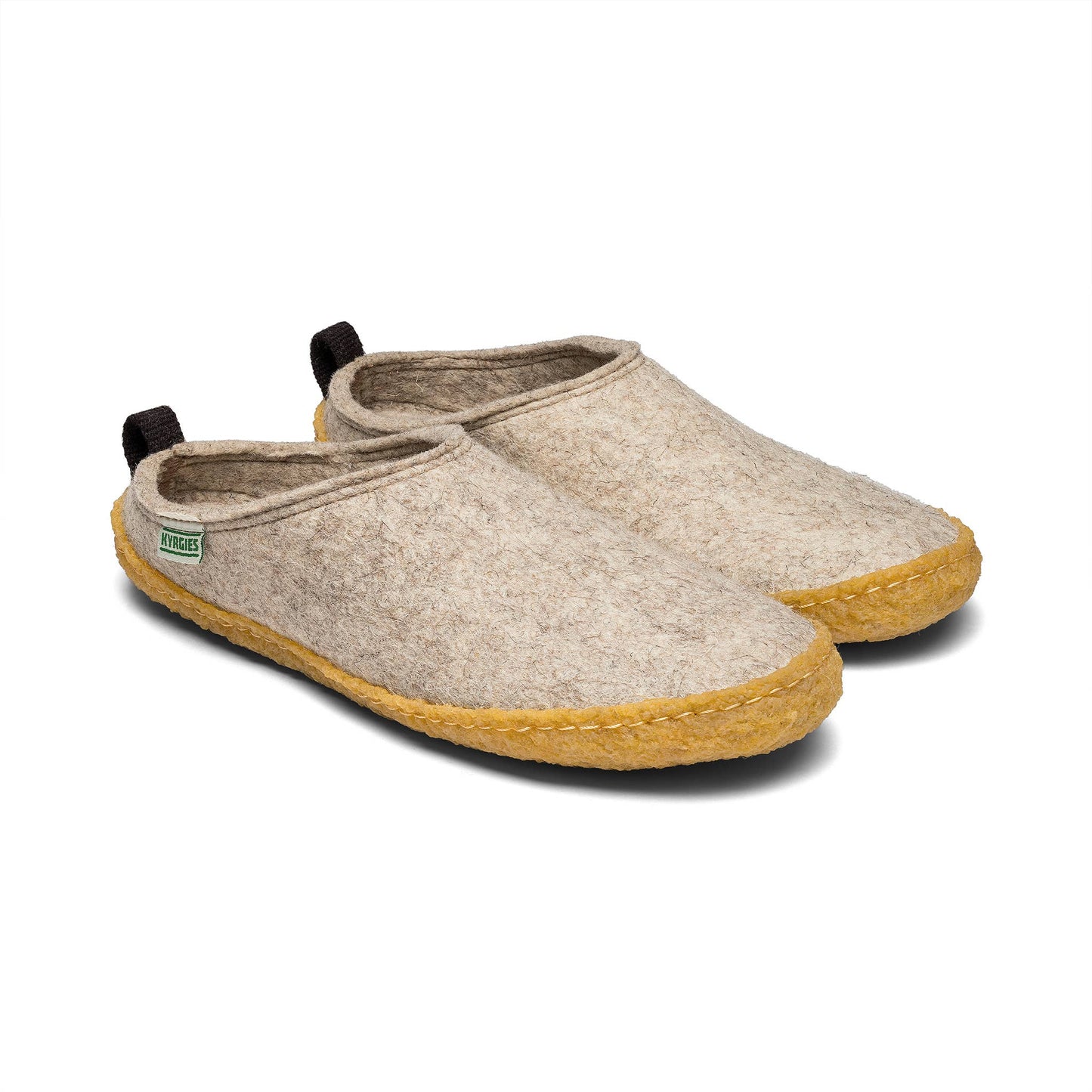 Oatmeal Wool Slide Slippers by Kyrgies